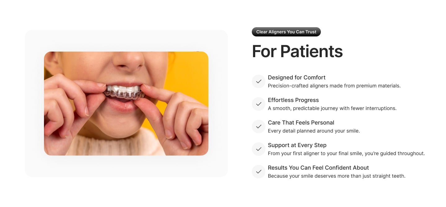 Laviio clear aligner website - for patients