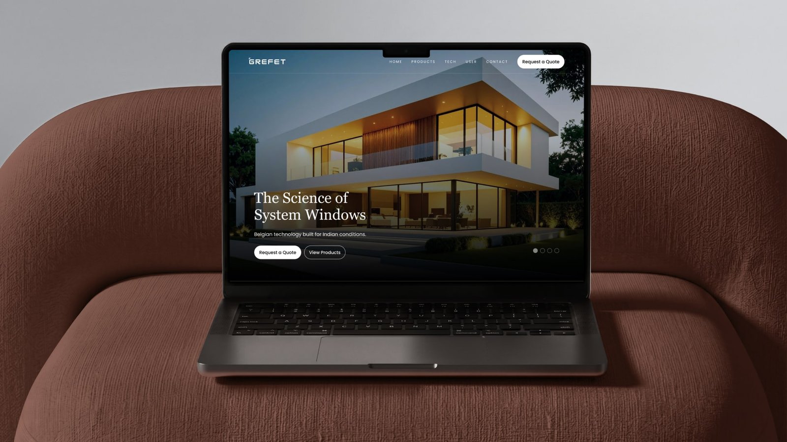 Grefet aluminium systems website design