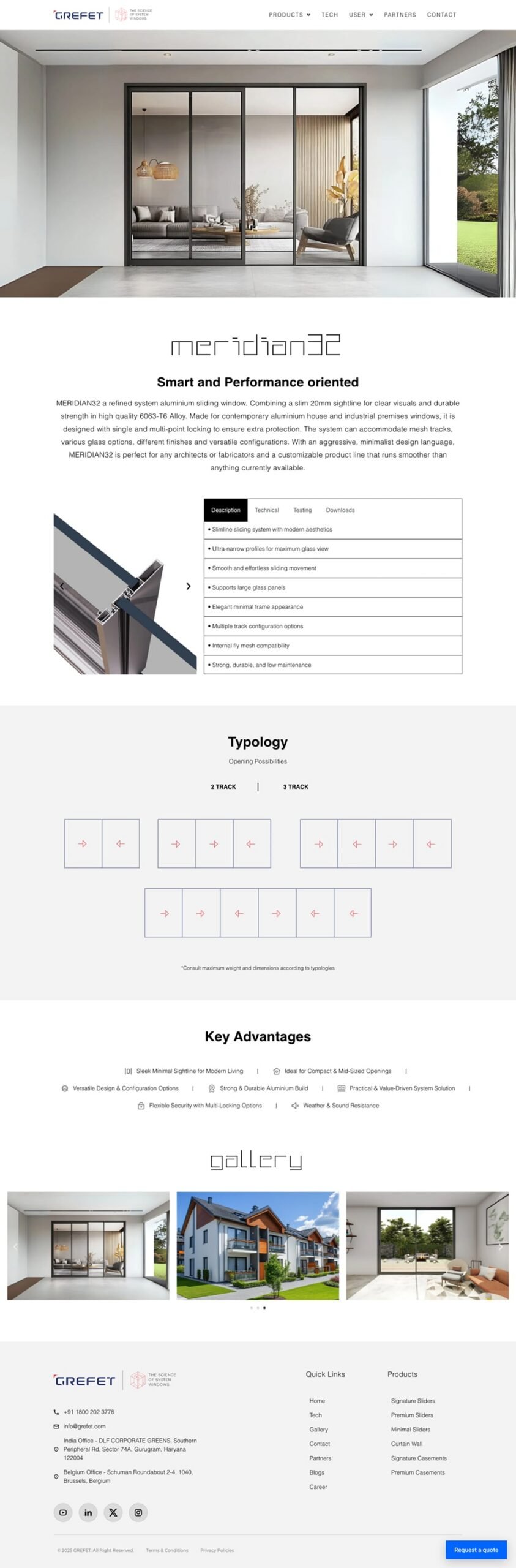 Grefet website product page design